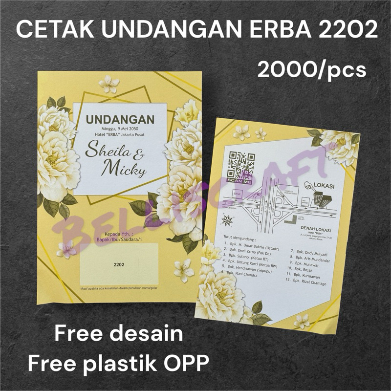 CETAK UNDANGAN ERBA 2202