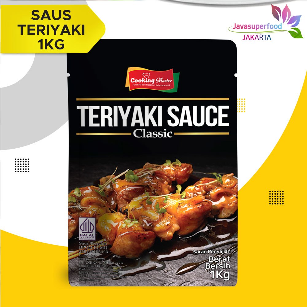 

[HALAL] Cooking Master/Saus Teriyaki/Teriyaki Sauce/Sauce Saus Steak Halal BBQ 1kg