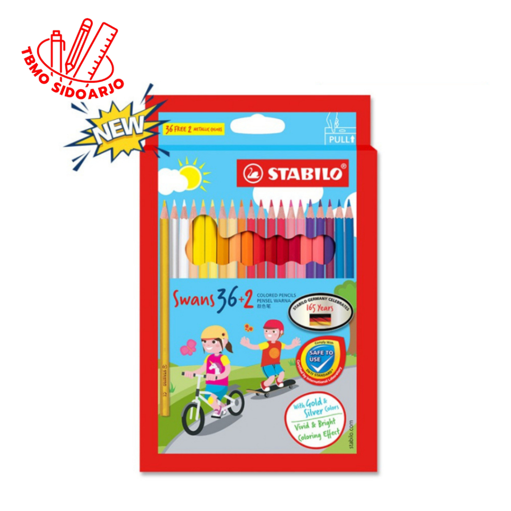 

TBMO Stabilo Swans Pensil Warna 36c+2c Panjang 36 Warna