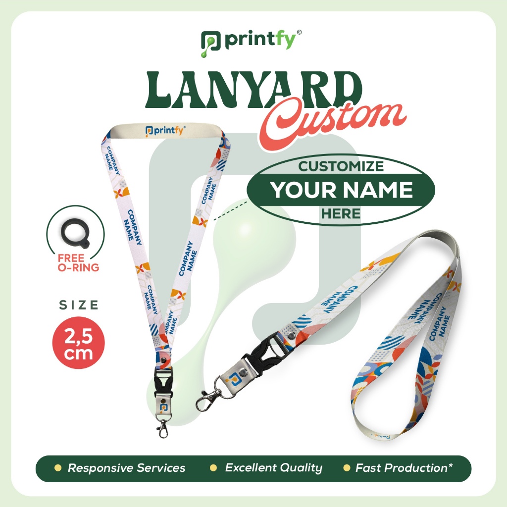 

Tali Lanyard Custom 2,5cm Cetak 2 Sisi Premium Custom ( BISA SATUAN )