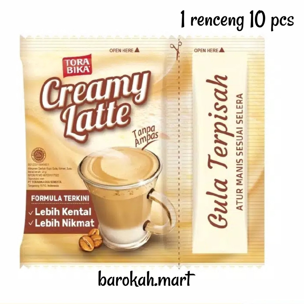 

Tora Bika Creamy Latte Sachet Satuan 1pcs