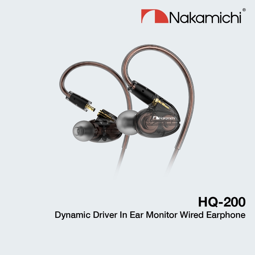 Nakamichi HQ-200 Dual Dynamic Driver In Ear Monitor Wired Earphone IEM