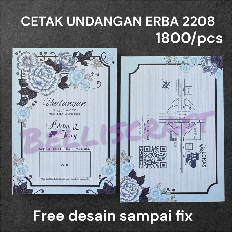 CETAK UNDANGAN ERBA 2208