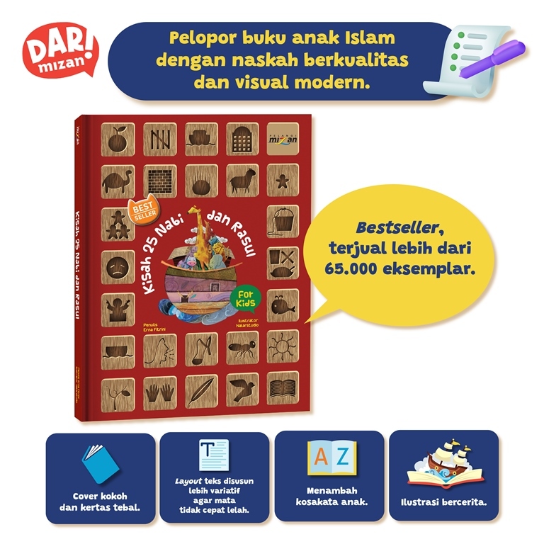 [Mizan] Kisah 25 Nabi Dan Rasul - Hardcover- Buku Cerita Anak