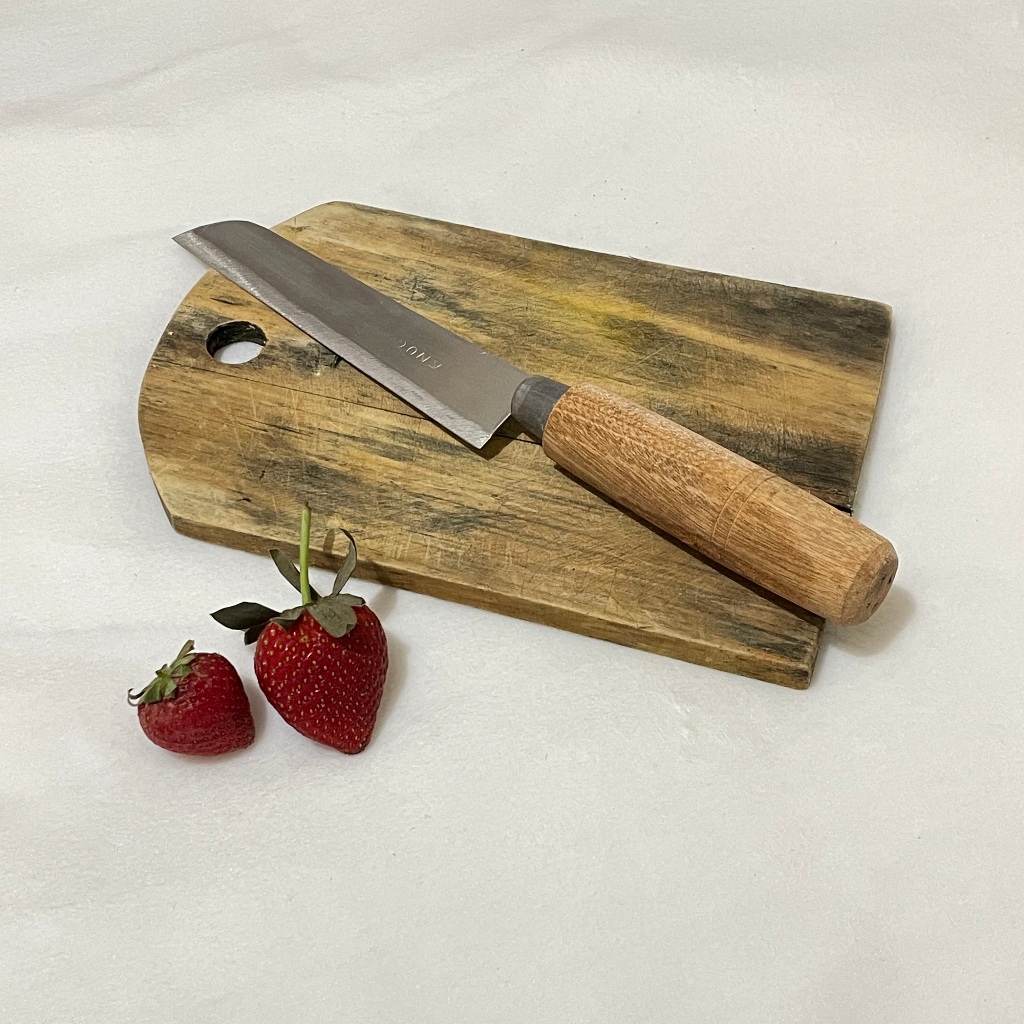 GROSIR Pisau Dapur/Buah/ Sayur/ Kayu Gagang Bulat BESAR Tajam dan Murah