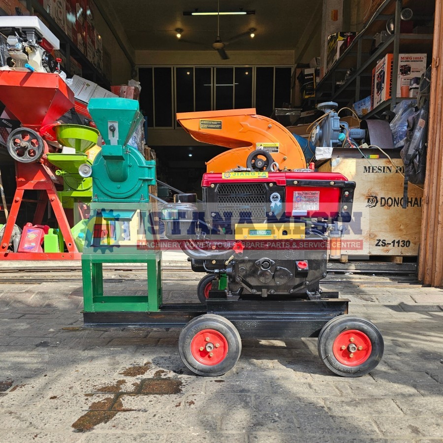 MESIN PEMIPIL PERONTOK JAGUNG KULIT KLOBOT MAHKOTA + MESIN PENEPUNG 2IN1 COMPLETE MESIN