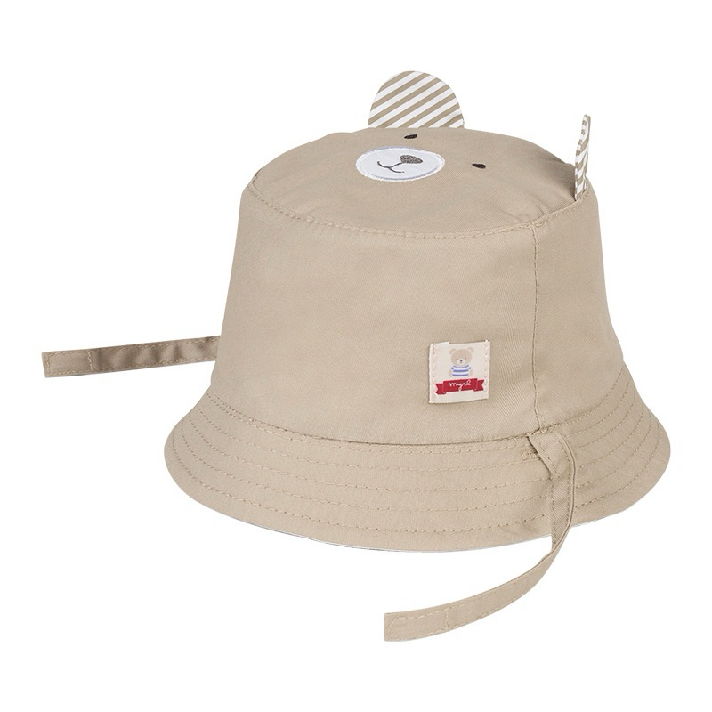 𝐌𝐀𝐘𝐎𝐑𝐀𝐋 𝐁𝐞𝐢𝐠𝐞 𝐁𝐞𝐚𝐫 𝐑𝐞𝐯𝐞𝐫𝐬𝐢𝐛𝐥𝐞 𝐔𝐧𝐢𝐬𝐞𝐱 𝐇𝐚𝐭 𝐩𝐫𝐞𝐥𝐨𝐯𝐞𝐝 𝐥𝐢𝐤𝐞 𝐧𝐞𝐰 / MYRL Topi Bayi Unisex (Beige) size 48cm