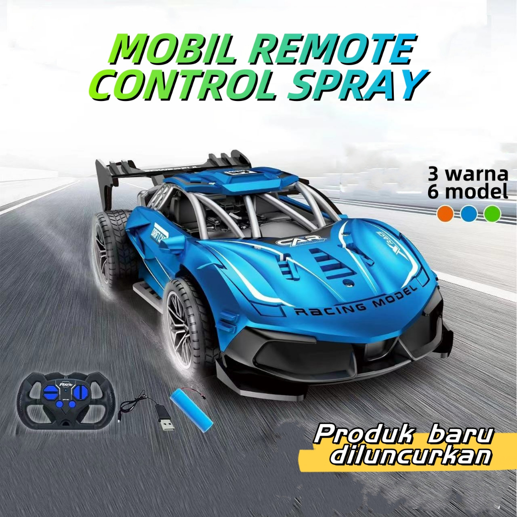 IKEAKAN Mobil Remote Control Jarak Jauh 2.4G Rc Spray Mobil Balap Remote Control  1/18 Rc Drift