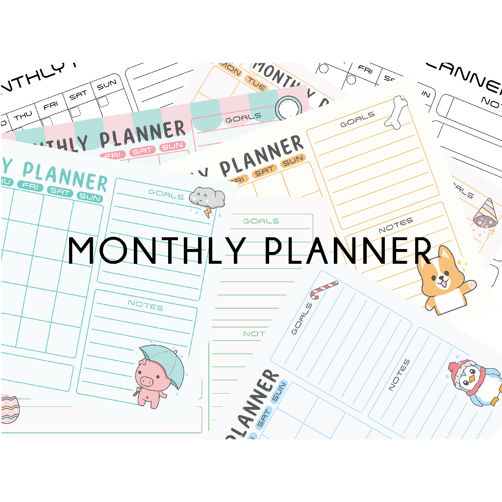 

Monthly Planner Memopad A4