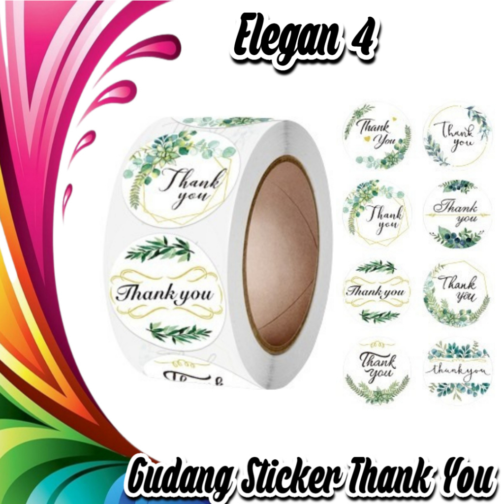 

STICKER THANK YOU STICKER TERIMA KASIH TINGGAL KUPAS & TEMPEL WARNA CERAH TAJAM (ELEGAN 4)