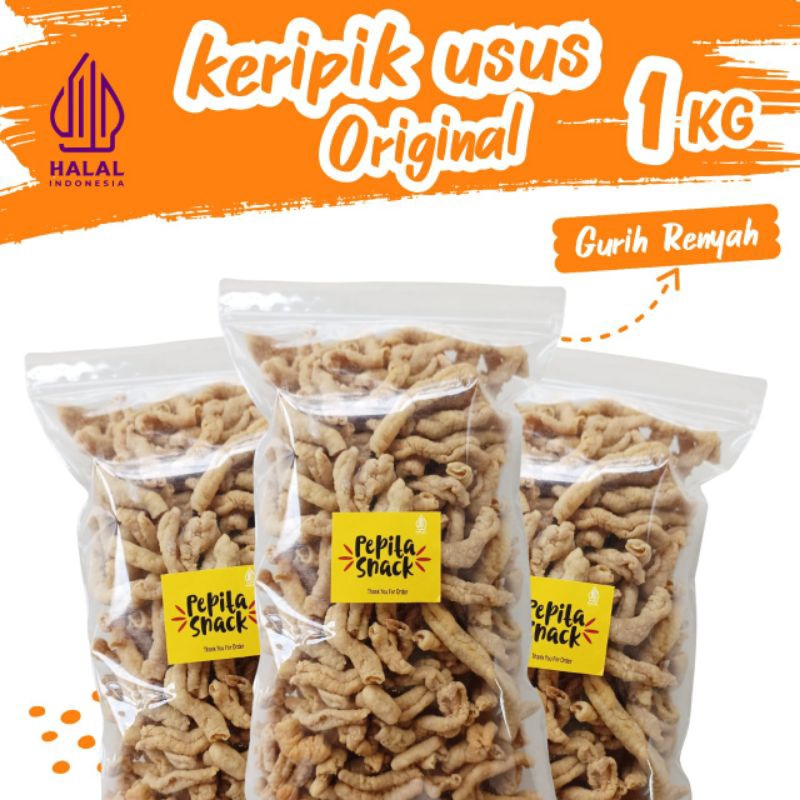 

Keripik Usus Ayam Crispy 1kg Original Kriuk