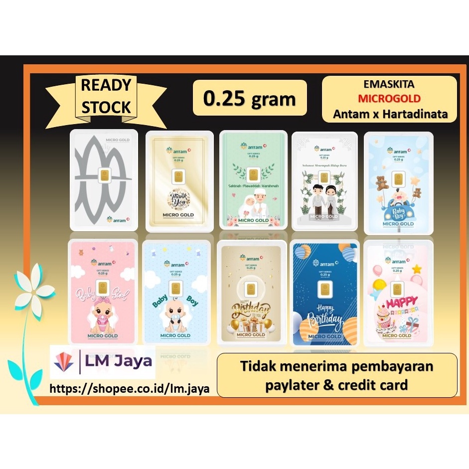 KODE T6S9 Micro Gold ANTAM Hartadinata 25 gram Logam Mulia 25 gram Logam Mulia 5 gram Kado Nikah Kad