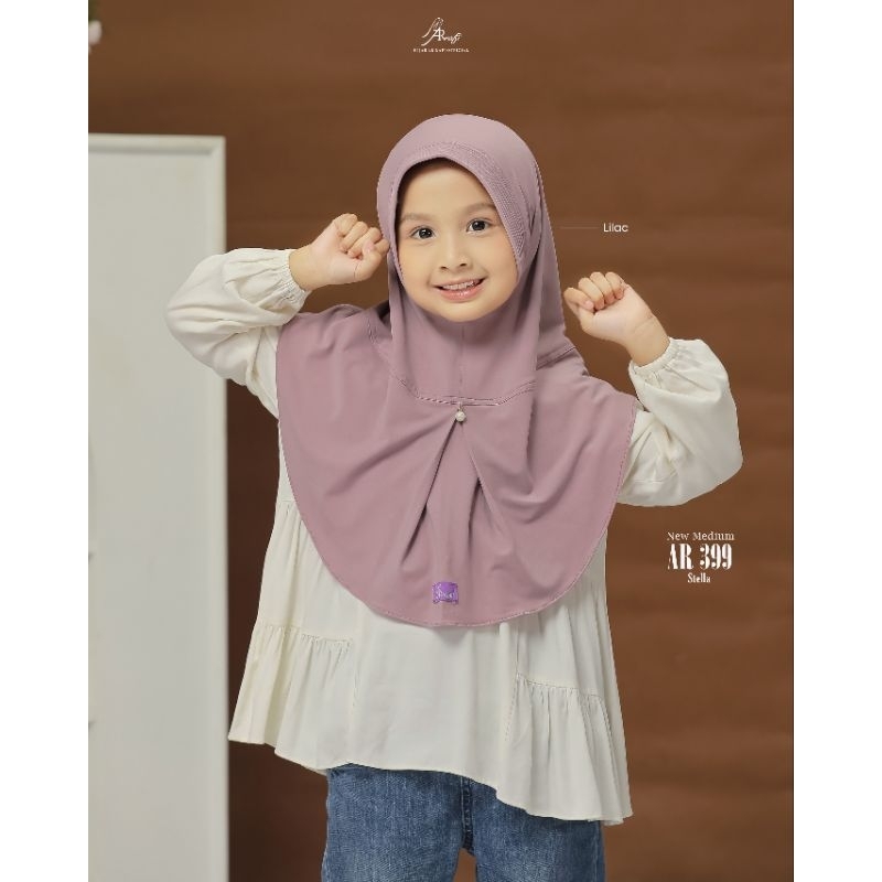 Hijab Jilbab Anak Arrafi Ar 399 Kids Pet Antem Bahan Stella