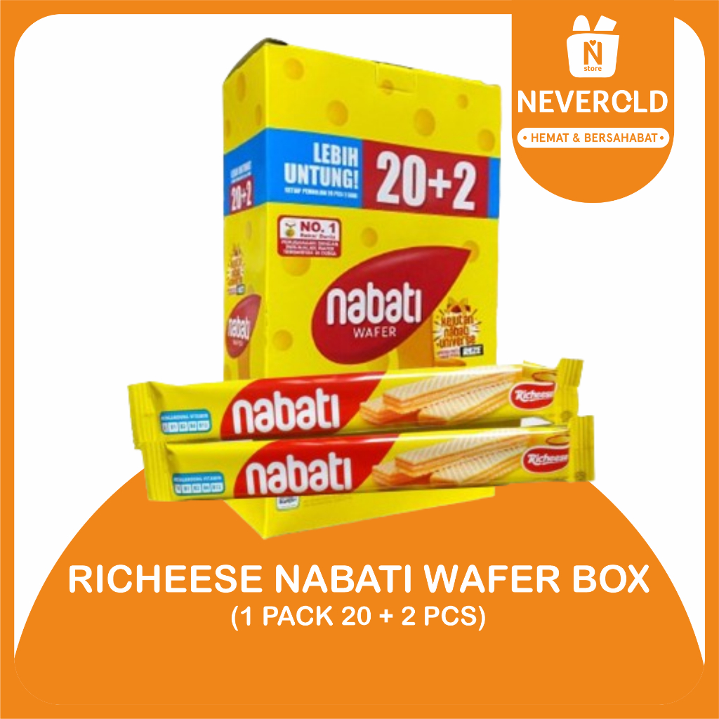 

RICHEESE NABATI CHEESE WAFER BOX ISI 20 + 2 @6GR