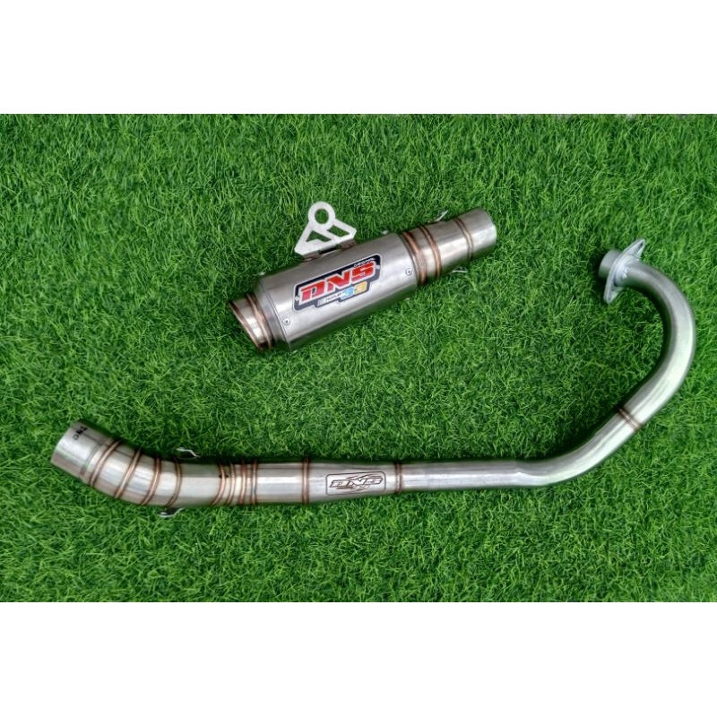 KNALPOT ORIGINAL DNS 33 MP1 STAINLESS KOMPETISI FFA 150-200cc LEHER PATEN NON SAMBUNGAN SATRIA FU JU