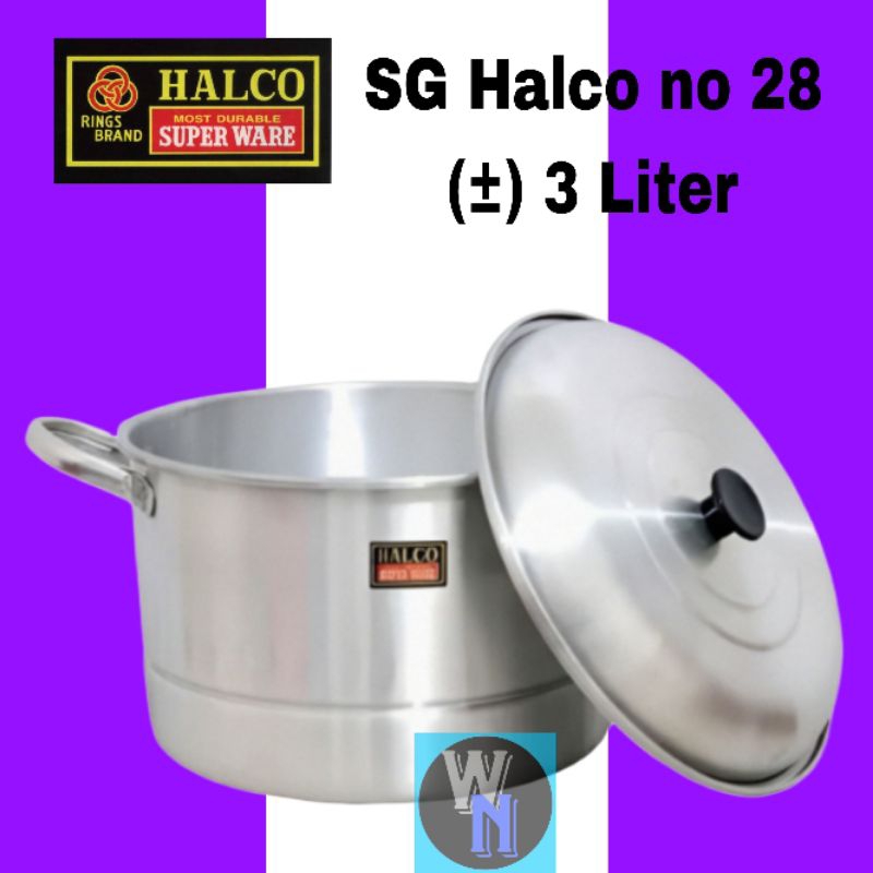 HALCO-Dandang halco no 28 ( 3 Liter )/Langseng nasi/Panci serbaguna halco No 28/Panci kukus halco No