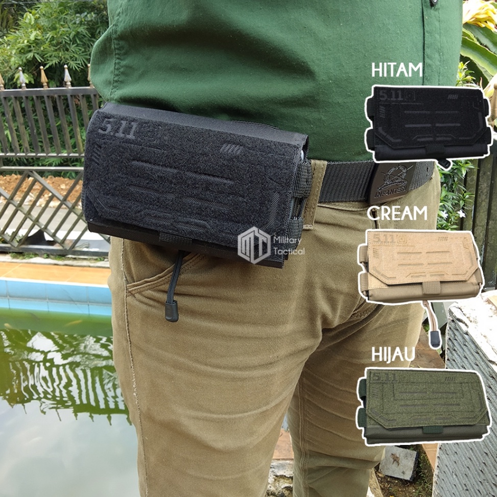 KODE V25D Dompet HP Universal Dual Slot  Dompet HP Tactical 65 Inch  Sarung HP Pinggang Pria  Tas HP