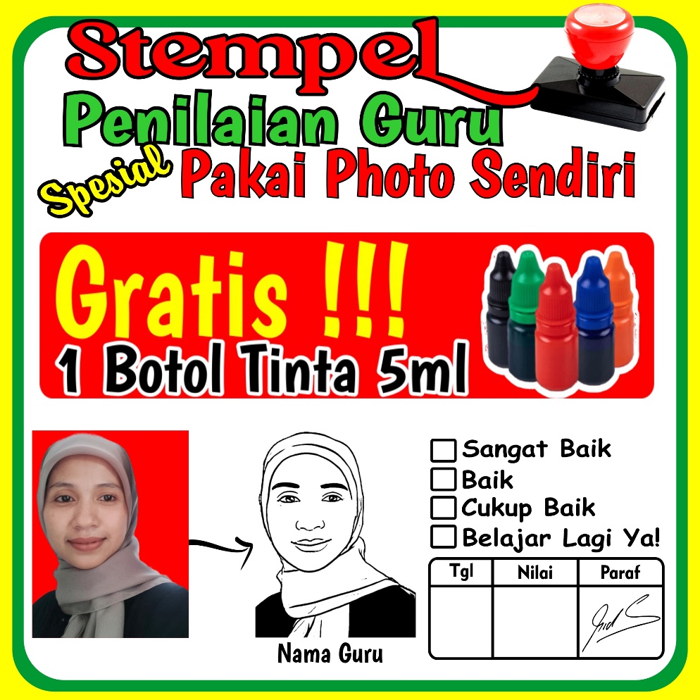 

Custom Foto Stempel Nilai Guru Penilaian Koreksi Checked y V4W8