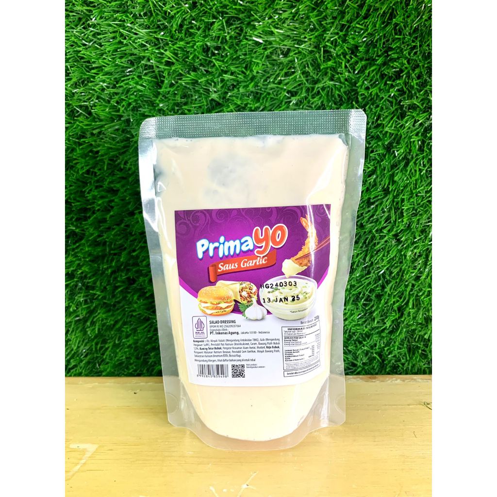 

Primayo Mayonaise Saus Garlic / Garlic Sauce 250gr