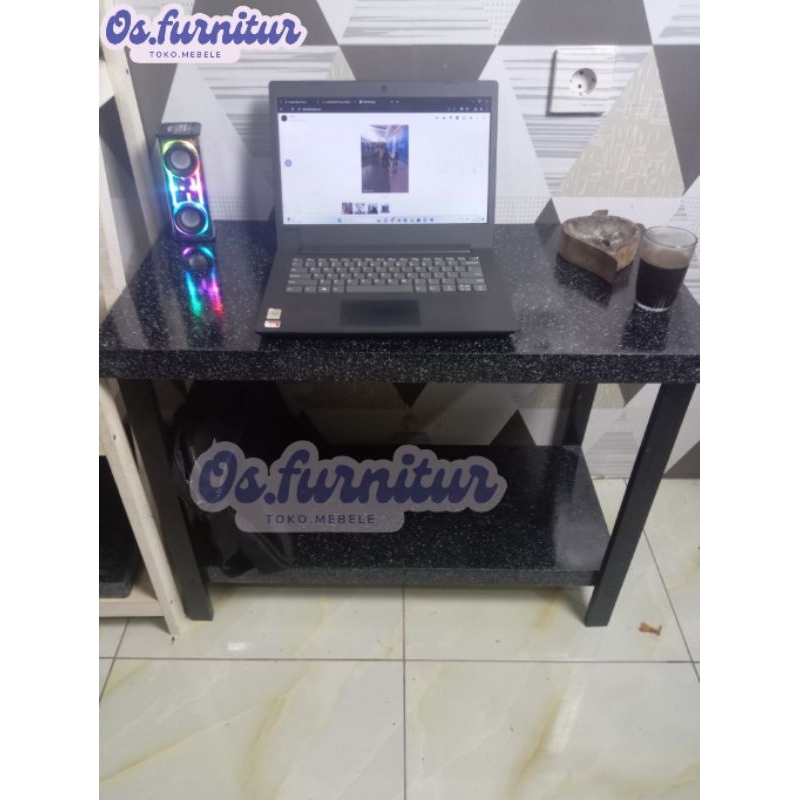 Meja Laptop Minimalis Gaming Dan Printer Rak Susun kayu Belajar Anak