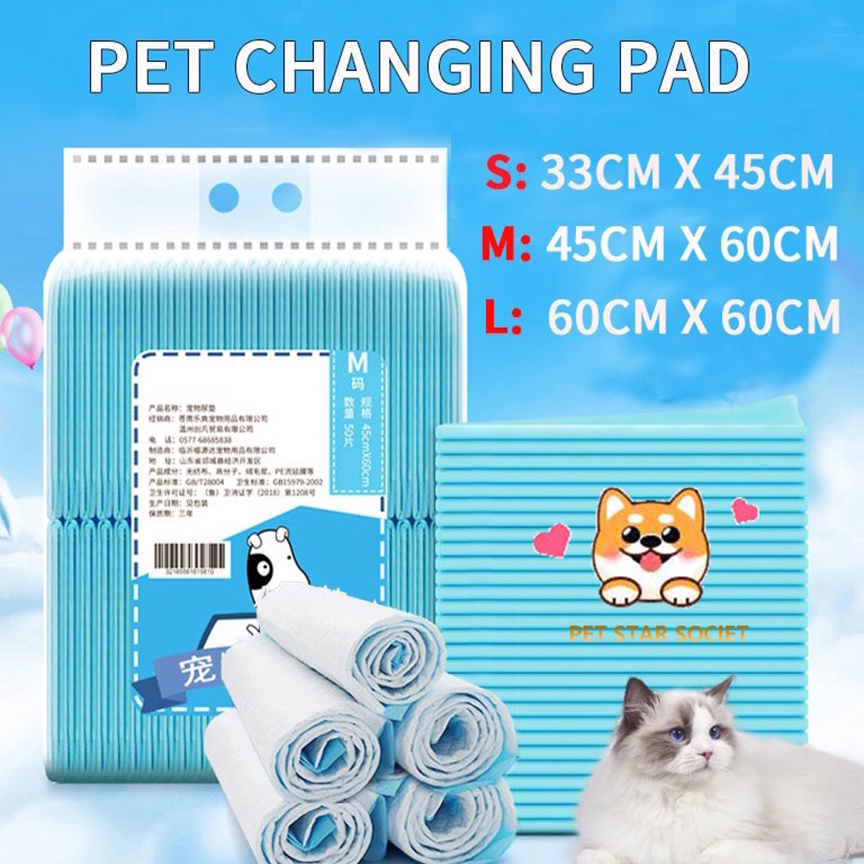 KODE M4H Popok Kucing PERLAK Kucing Anjing Popok Pad Anak Anjing Bayi Kucing Popok Anak Kucing Anjin