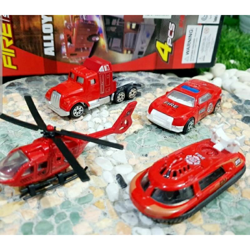 diecast set mobil pemadam kebakaran - miniatur set mobil pemadam kebakaran