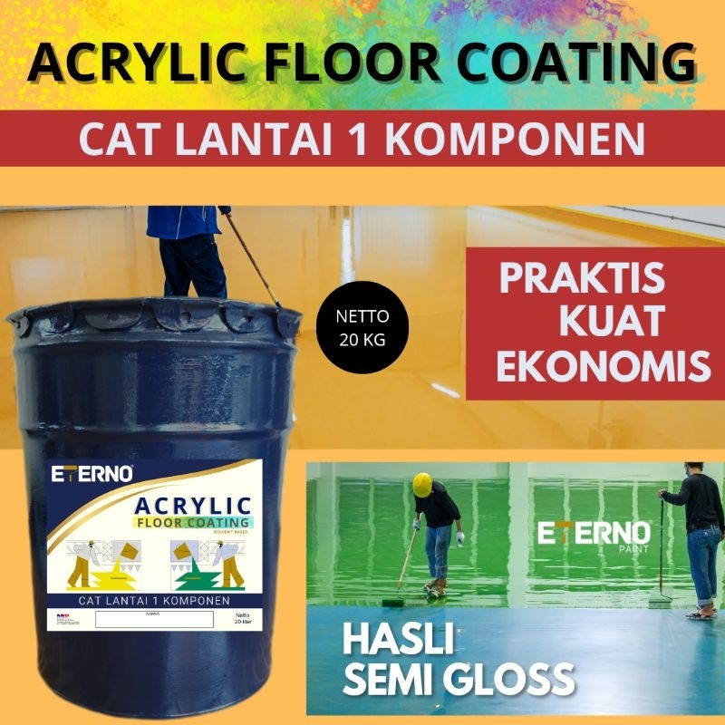 Cat Lantai Pabrik 1 komponen - Cat Lantai Setara Cat Epoxy - 20kg