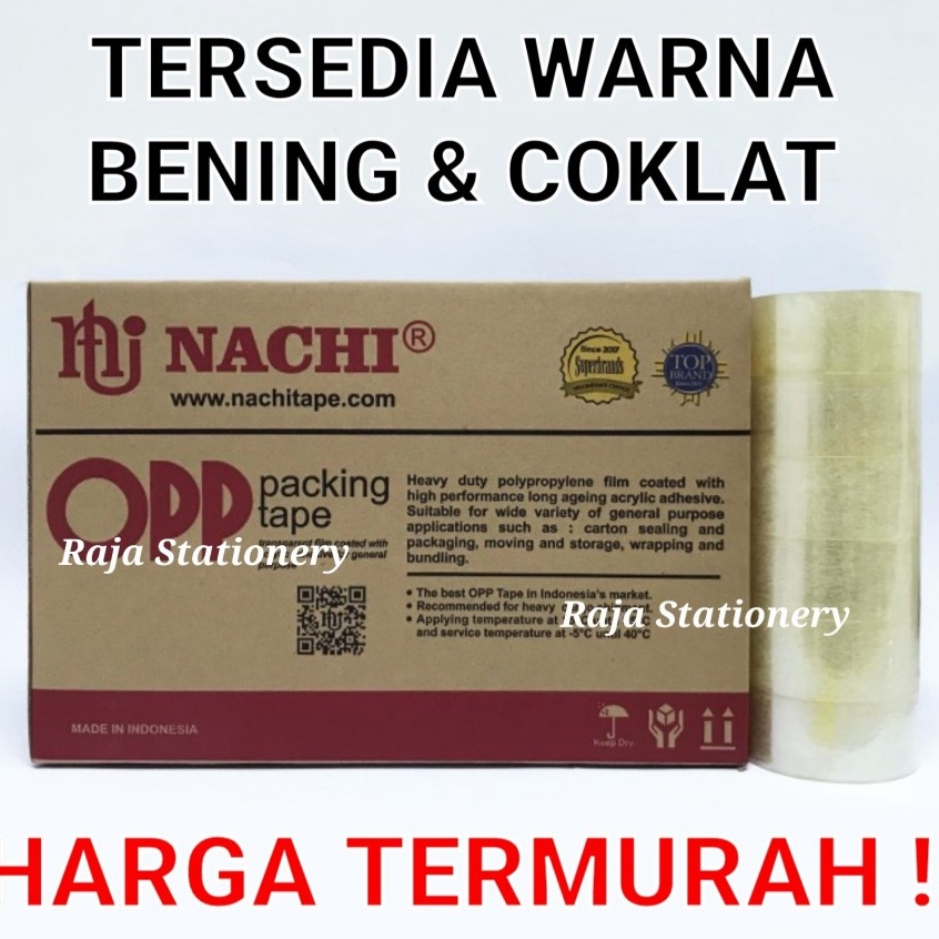 

LAKBAN NACHI 2 INCH 1 YARD 48MM OPP BENING COKLAT TAPE 1 DUS 72 ROLL MURAH BERKUALITAS i G6J6