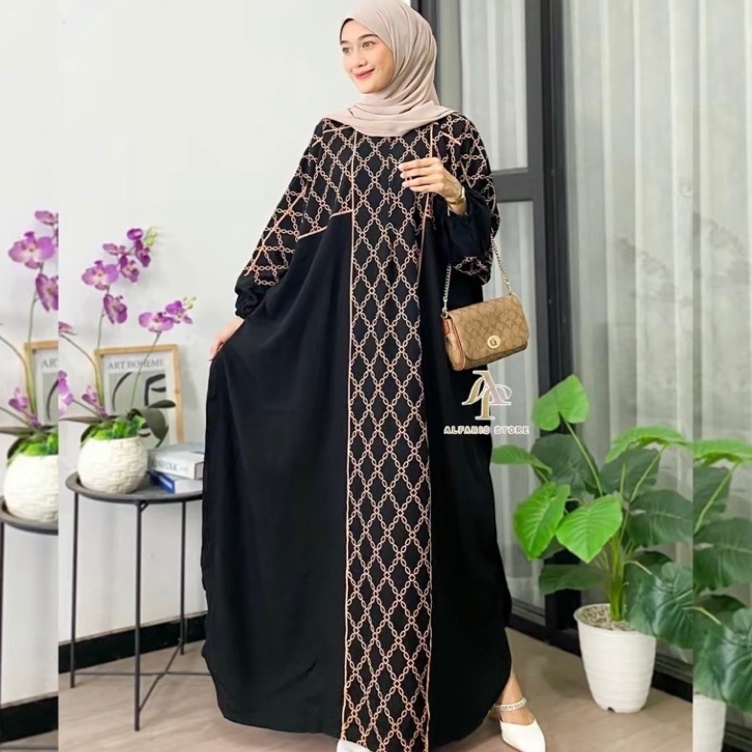 KODE Q73D Kaftan Arafah Rayon Premium Kaftan Rayon Pekalongan Original Gamis Kaftan Premium Motif Ba