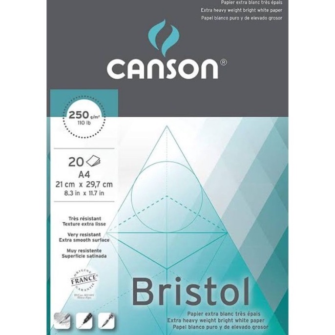 

Canson Bristol 2 Sheets A4 25G u C6T6