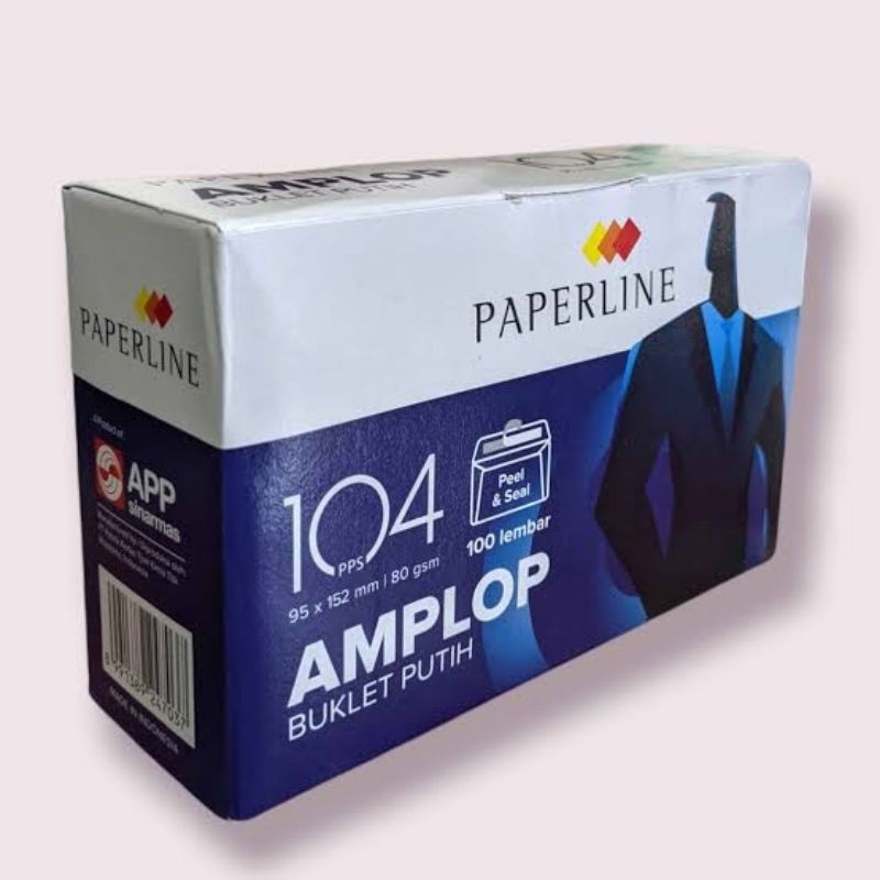 

Amplop Putih Polos Paperline 90 110 104 - 1 box = 100 lembar