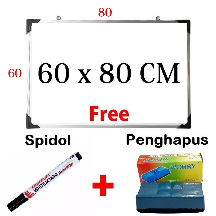 

Papan Tulis White Board 6 cm x 8 cm free Spidol dan Penghapus e K4N3