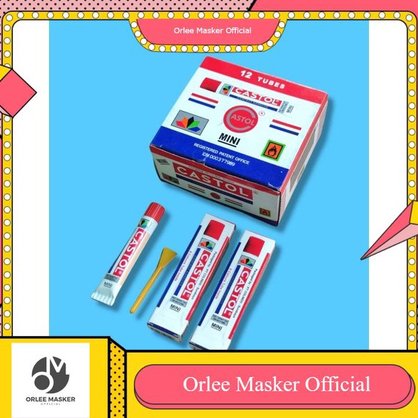 

LEM CASTOL MINI ORIGINAL 1 LUSIN ISI 12 PCS DUS untuk penyimapanan dan jual lagi i V7W8