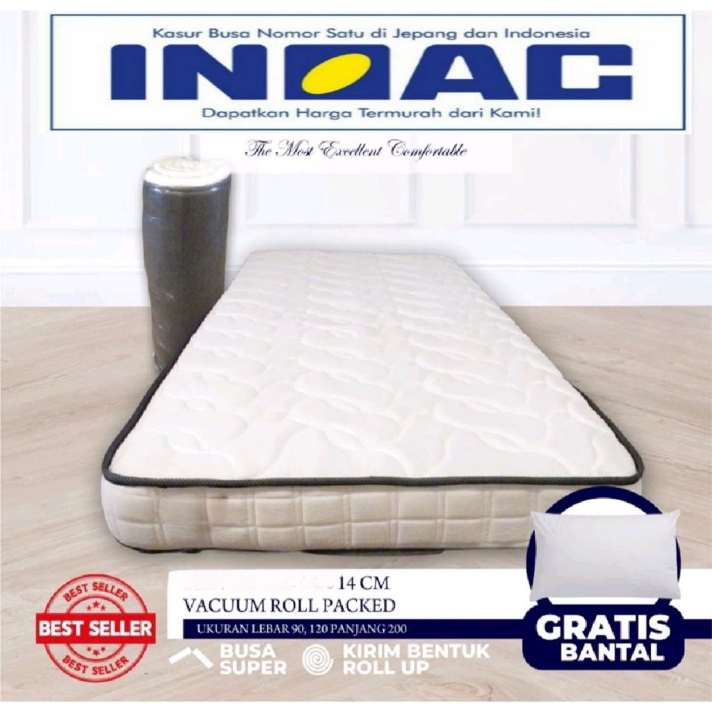 Kasur Busa INOAC BERGARANSI Tebal 14CM / 20CM / Matras In Box / KASUR INOAC ROLL UP / Garansi Anti K