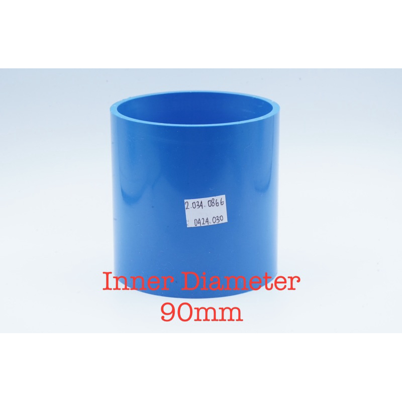 Blue Fitting Sock Sok Lurus Inner Diameter 90mm 90 mm for Pipa PVC Hidroponik Konektor Straight Sock