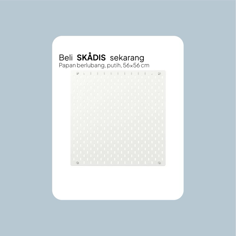 

SKÅDIS IKEA Papan berlubang, putih, 56x56 cm