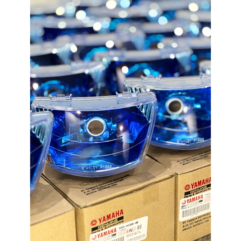 LAMPU DEPAN FIZ R ORIGINAL STANLEY YAMAHA FIZR KACA HEADLAMP SS TWO WARNA BIRU BUKAN LED DAYMAKER
