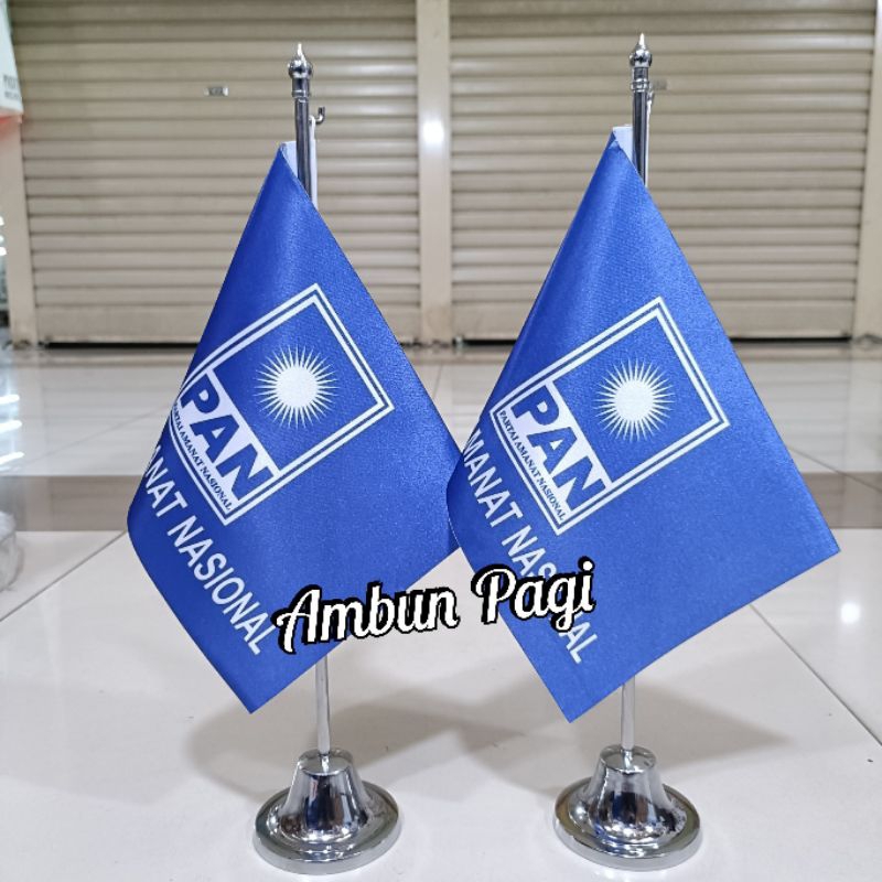 

best seller tiang stenlis meja+bendera partai PAN