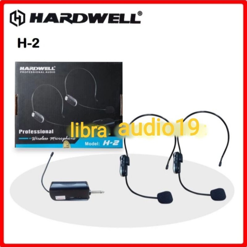 Mic Wireless dual Headset Hardwell H 2 Original dan Soundcard v8