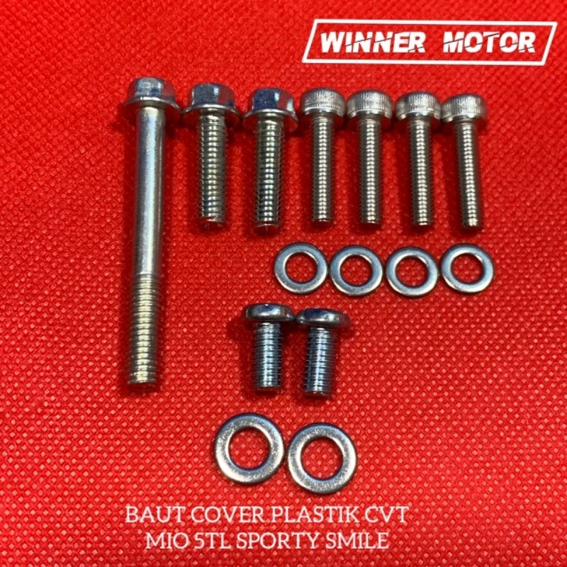 baut cover cvt mio smile sporty cover cvt bagian cover plastik cvt