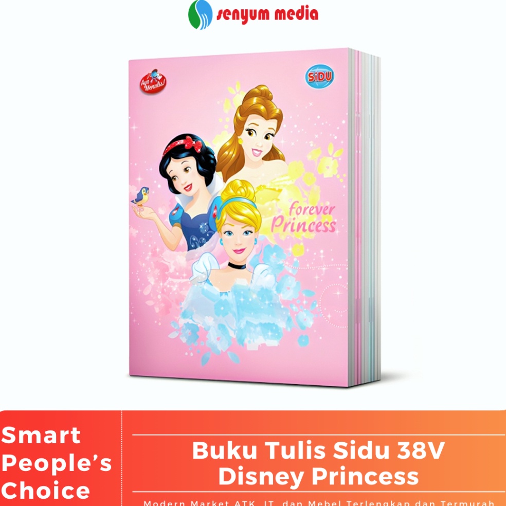 

Buku Tulis Sinar Dunia SIDU DISNEY PRINCESS 38 Lembar 1 Pack Isi 1 Buku SPAK s PI9