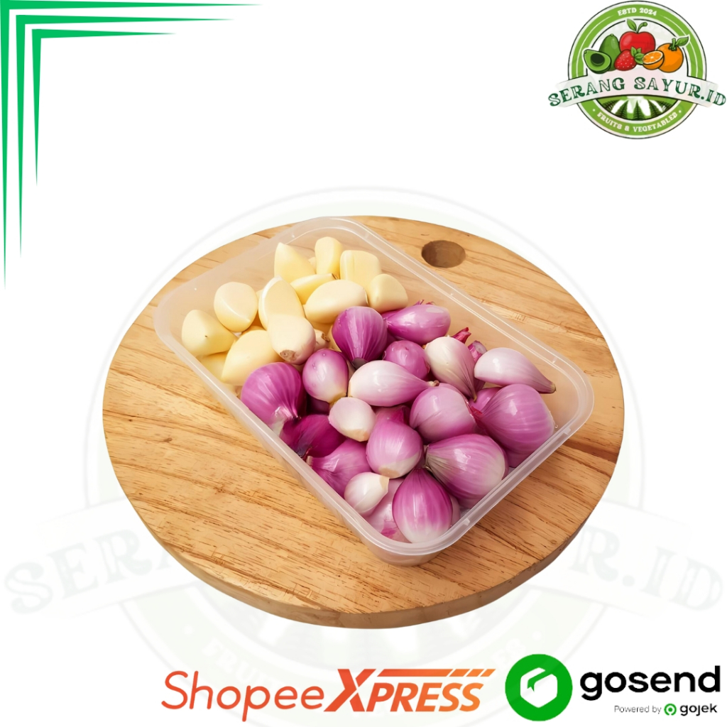 

BAWANG KUPAS MIX MERAH DAN PUTIH 250 GR
