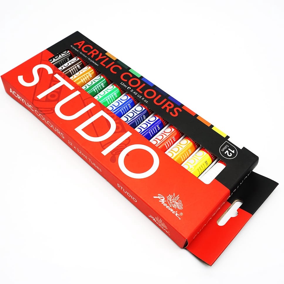 

phoenix acrylic paintcat acrylic akrilik set 12clr x 12ml a Q4C7