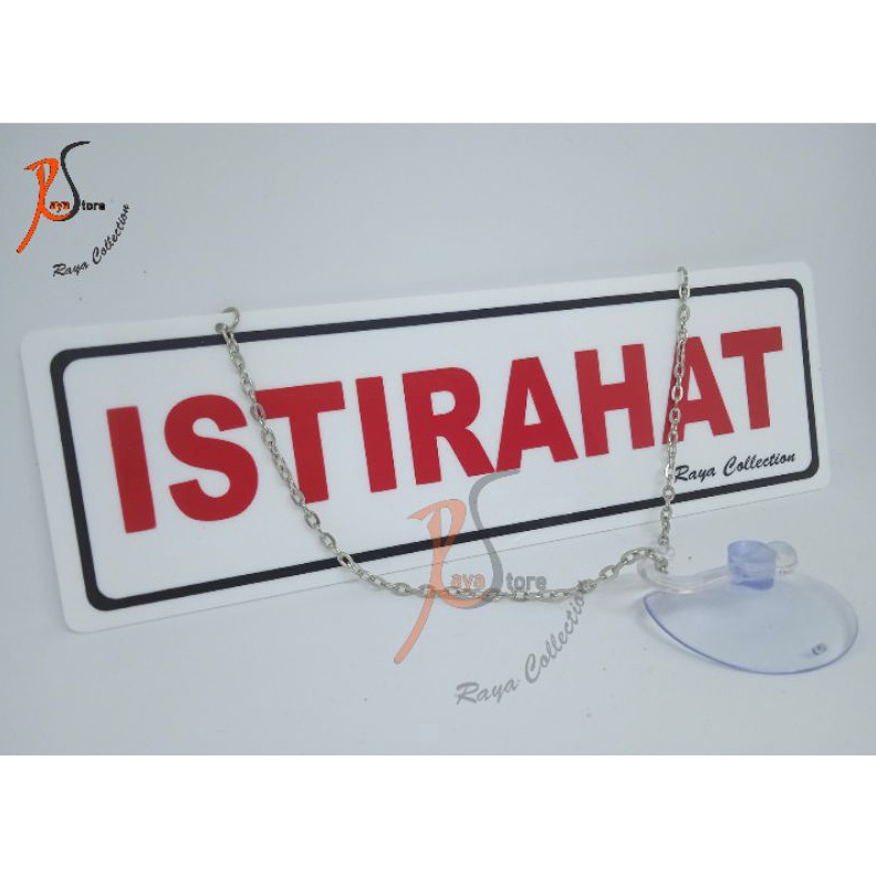 

KODE H77X TULISAN ACRYLIC ISTIRAHAT RANTAI UKURAN 25X8CM MURAH