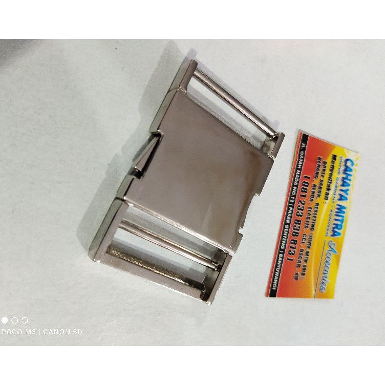 KODE A92C Buckle bag silver kunci sodok besi Ceklekan tas besi 38cm