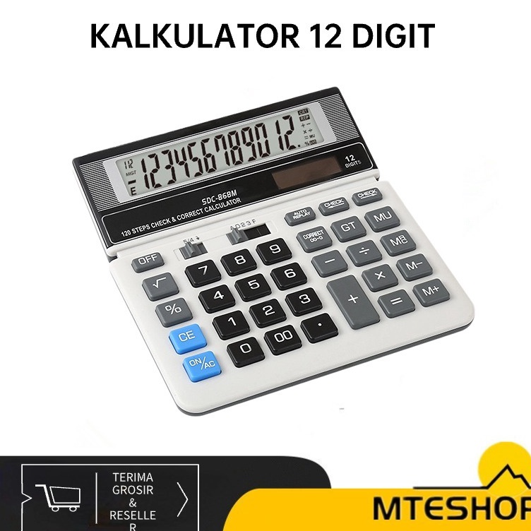 

KODE U1C MTE Calculator 12 Digit Kalkulator Desktop Meja Kantor LS516