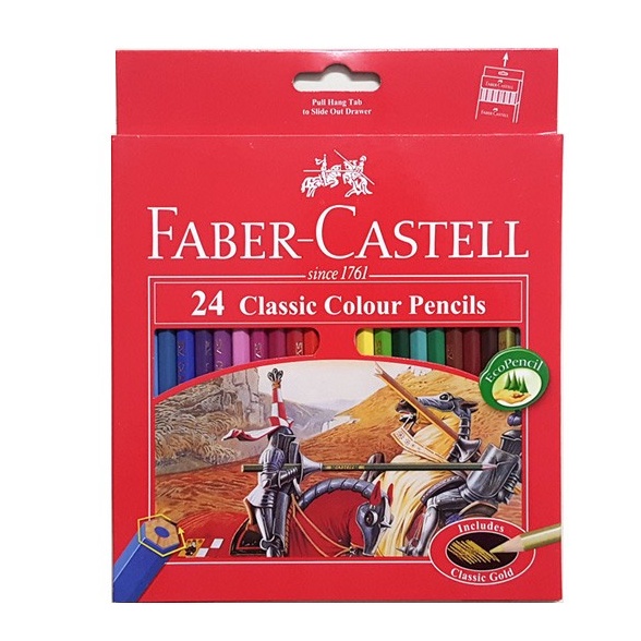 

KODE Q38D Faber Castell Classic Coloour Pencils 24 Warna Pensil Warna