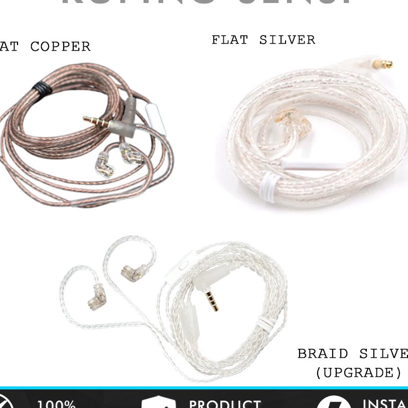 KI3 Kabel KZ OFC Copper  SIlver KZ Cable with Mic for ZSN Pro ZS3 ZS5 ZSA ZS1 PRO X ZST ZST X ZST PR