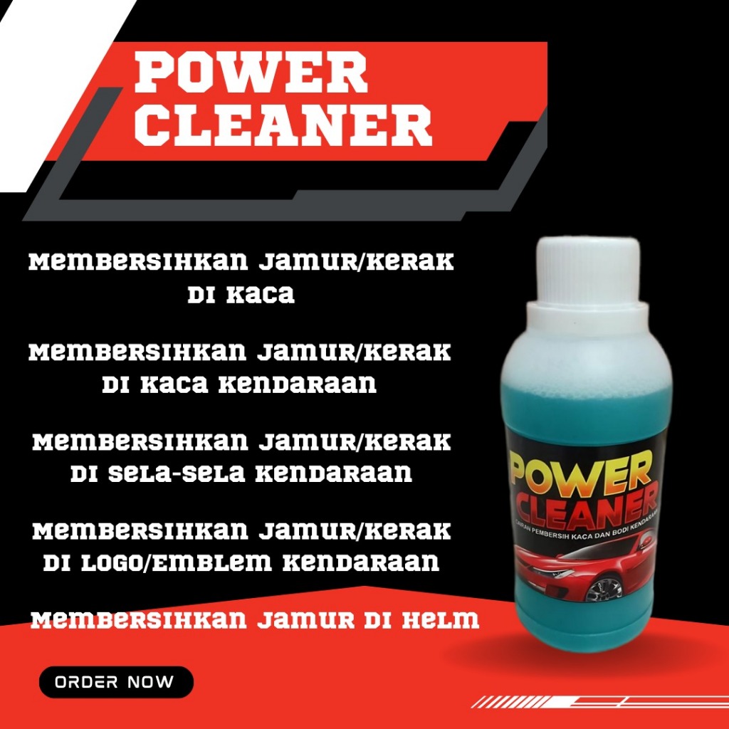 POWER CLEANER | Cairan Pembersih Kaca Dan Bodi Kendaraan
