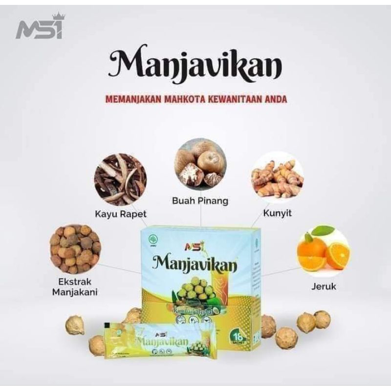 MANJAVIKAN MSI ORIGINAL 100% BISA COD JAMU KESET RAPET 1000 MANFAAT